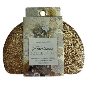 Nicole Miller Gold Sparking Clutch 6 Pc Manicure Collection